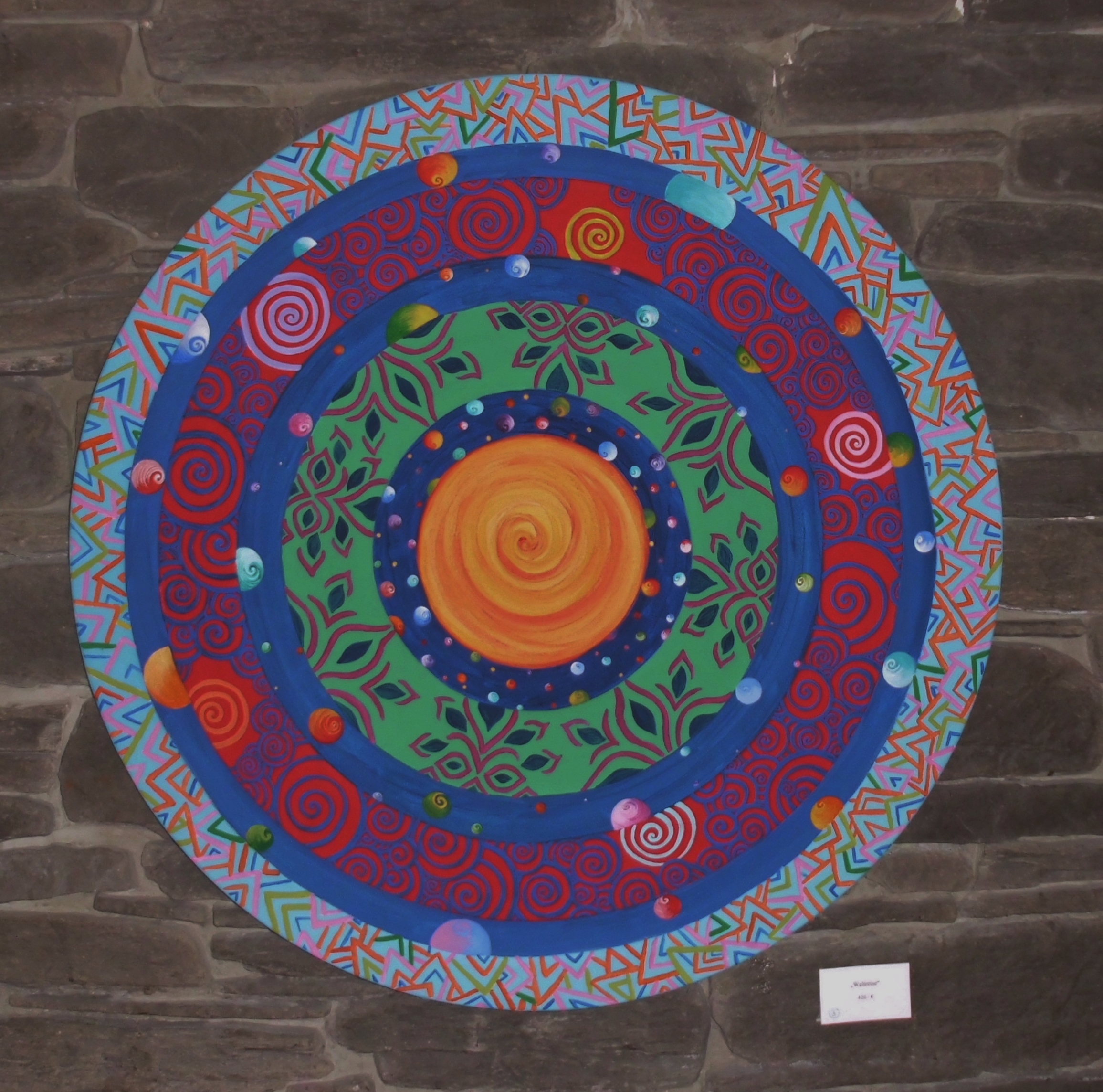 " Weltreise " , Acryl auf Leinwand , 80 cm
